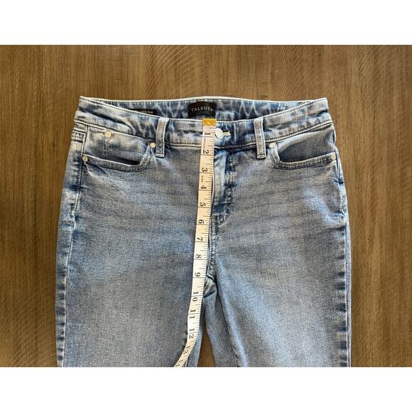 Talbots Slim Ankle Jean Blue Denim Cropped Pants Released Hem Womens Size 4P EUC - Picture 8 of 16